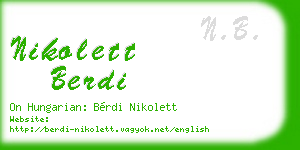 nikolett berdi business card