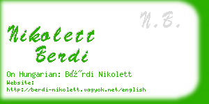 nikolett berdi business card